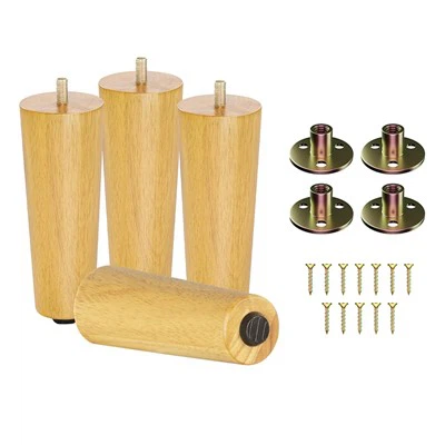 Okrogle kvadratne lesene noge za pohištvo po meri