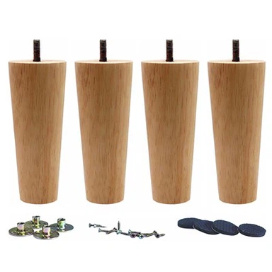 Okrogle nadomestne noge za pohištvo iz masivnega lesa